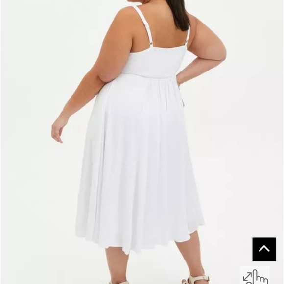 NWOT TORRID 2X Midi Textured Woven Button-Front Dress - Picture 2 of 7